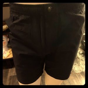 Parke & Ronen Classic Black Swim Trunks